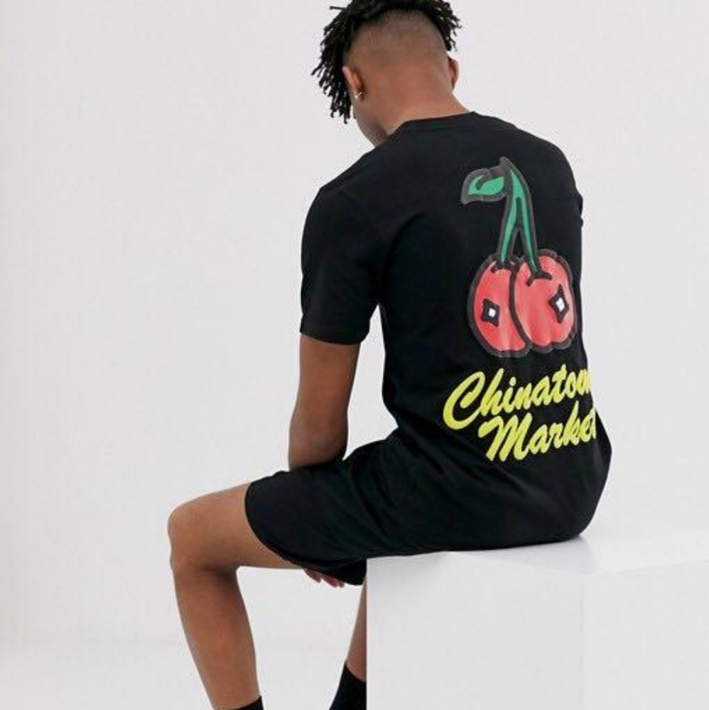 Chinatown Market Cherry T-Shirt | Black | Short Sleeve | Men's Large | Logo - Picture 5 of 5